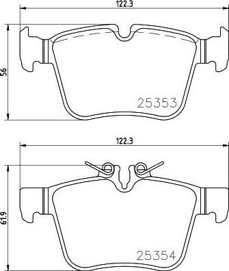 Brembo P 50 122 - Bremžu uzliku kompl., Disku bremzes adetalas.lv