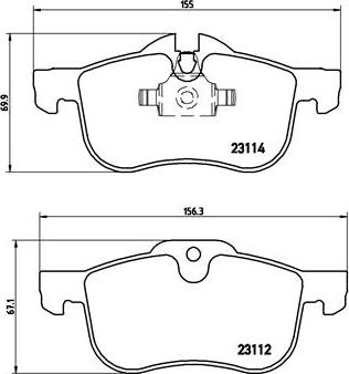 Brembo P 52 017 - Bremžu uzliku kompl., Disku bremzes adetalas.lv