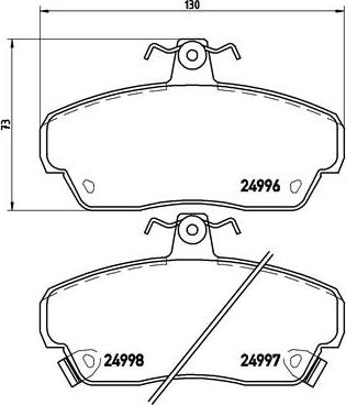 Brembo P 52 020 - Bremžu uzliku kompl., Disku bremzes adetalas.lv