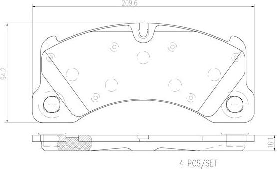 Brembo P65017N - Bremžu uzliku kompl., Disku bremzes adetalas.lv