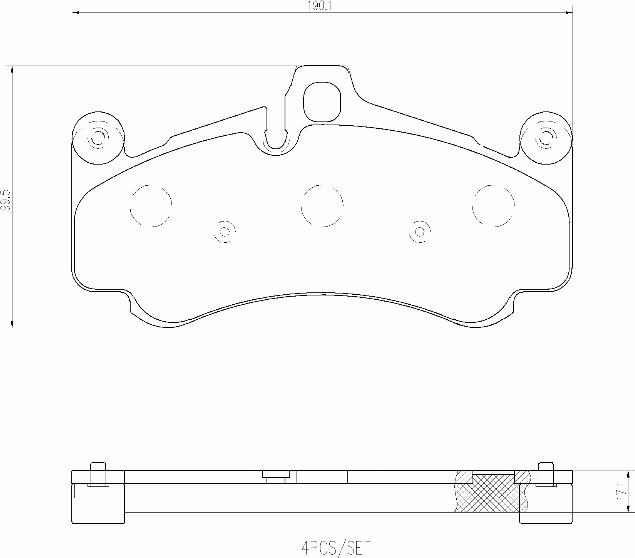 Brembo P65034N - Bremžu uzliku kompl., Disku bremzes adetalas.lv