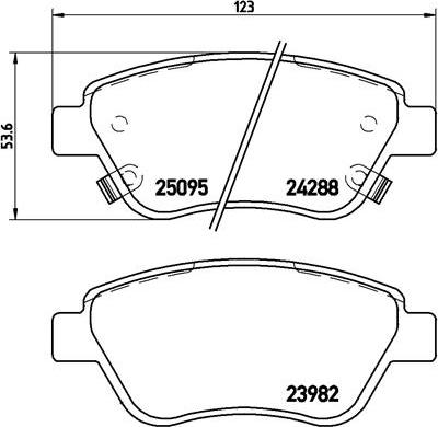 Brembo P 66 001 - Bremžu uzliku kompl., Disku bremzes adetalas.lv