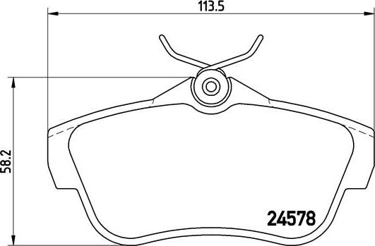 Brembo P 61 095 - Bremžu uzliku kompl., Disku bremzes adetalas.lv