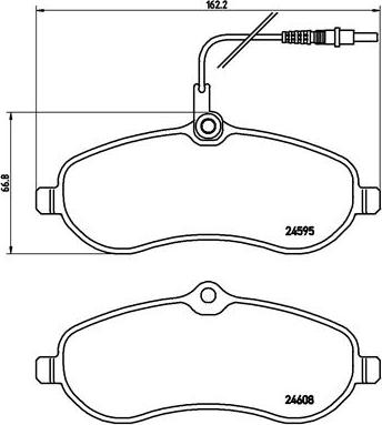 Brembo P 61 096 - Bremžu uzliku kompl., Disku bremzes adetalas.lv