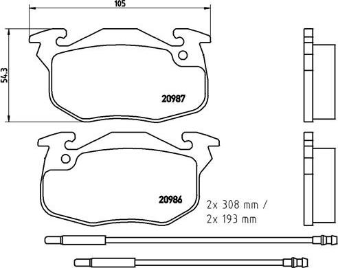 Brembo P 61 044 - Bremžu uzliku kompl., Disku bremzes adetalas.lv