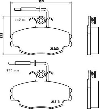 Brembo P 61 043 - Bremžu uzliku kompl., Disku bremzes adetalas.lv