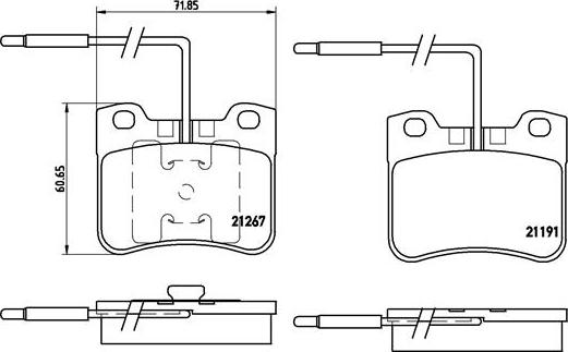 Brembo P 61 047 - Bremžu uzliku kompl., Disku bremzes adetalas.lv