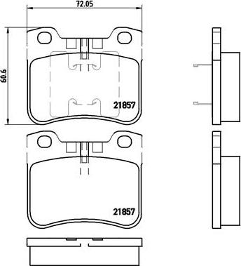 Brembo P 61 059 - Bremžu uzliku kompl., Disku bremzes adetalas.lv