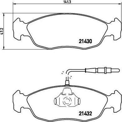 Brembo P 61 054 - Bremžu uzliku kompl., Disku bremzes adetalas.lv