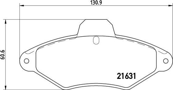 Brembo P 61 052 - Bremžu uzliku kompl., Disku bremzes adetalas.lv