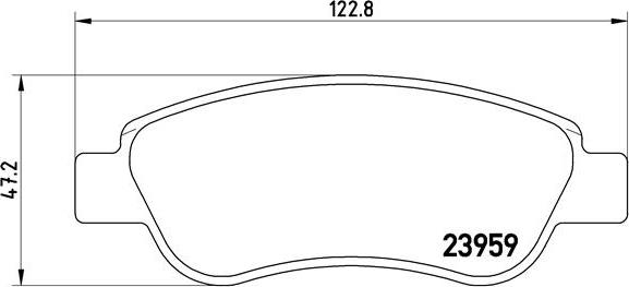 Brembo P 61 081 - Bremžu uzliku kompl., Disku bremzes adetalas.lv