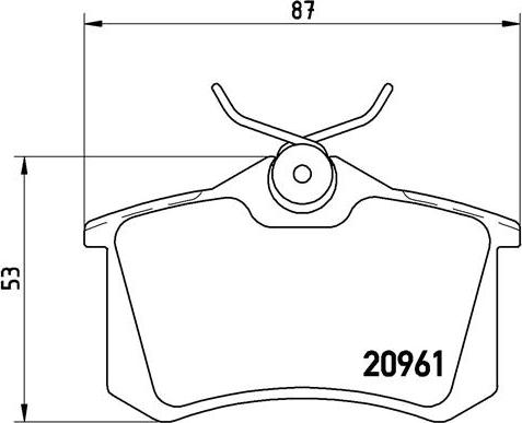 Brembo P 61 088 - Bremžu uzliku kompl., Disku bremzes adetalas.lv