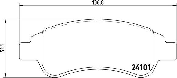 Brembo P 61 082 - Bremžu uzliku kompl., Disku bremzes adetalas.lv