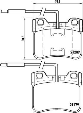 Brembo P 61 034 - Bremžu uzliku kompl., Disku bremzes adetalas.lv