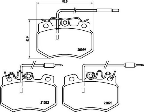 Brembo P 61 031 - Bremžu uzliku kompl., Disku bremzes adetalas.lv