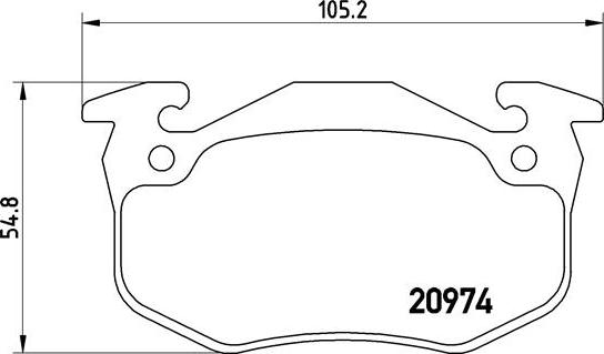 Brembo P 61 032 - Bremžu uzliku kompl., Disku bremzes adetalas.lv