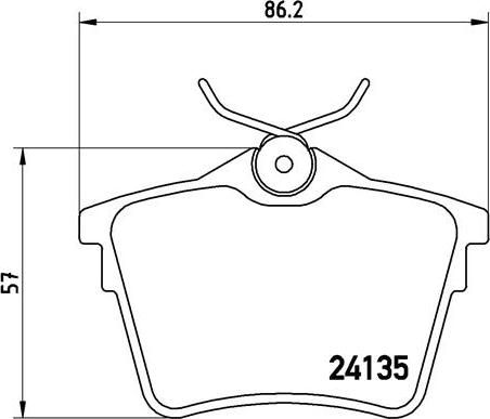 Brembo P 61 079 - Bremžu uzliku kompl., Disku bremzes adetalas.lv