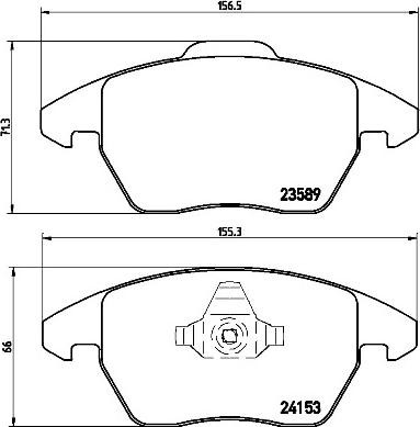 Brembo P 61 076X - Bremžu uzliku kompl., Disku bremzes adetalas.lv