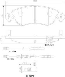 Brembo P61070N - Bremžu uzliku kompl., Disku bremzes adetalas.lv