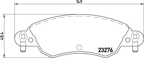 Brembo P 61 070 - Bremžu uzliku kompl., Disku bremzes adetalas.lv