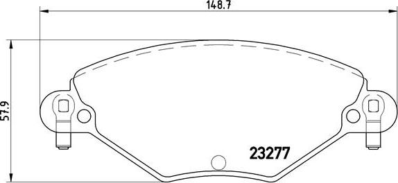 Brembo P 61 071 - Bremžu uzliku kompl., Disku bremzes adetalas.lv