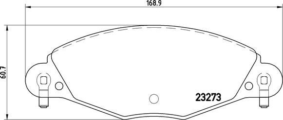 Brembo P 61 072 - Bremžu uzliku kompl., Disku bremzes adetalas.lv