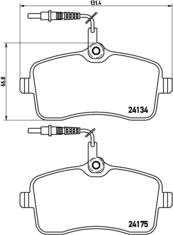 Brembo P 61 077 - Bremžu uzliku kompl., Disku bremzes adetalas.lv