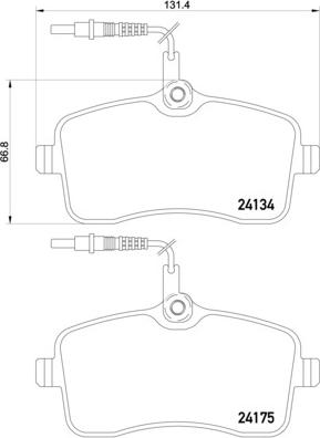 Brembo P 61 109 - Bremžu uzliku kompl., Disku bremzes adetalas.lv