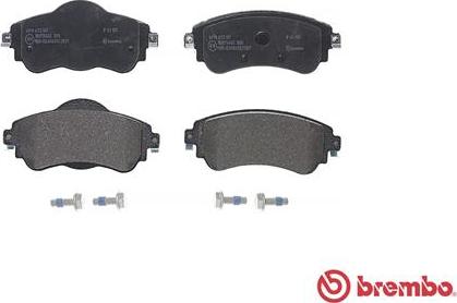 Brembo P 61 105 - Bremžu uzliku kompl., Disku bremzes adetalas.lv