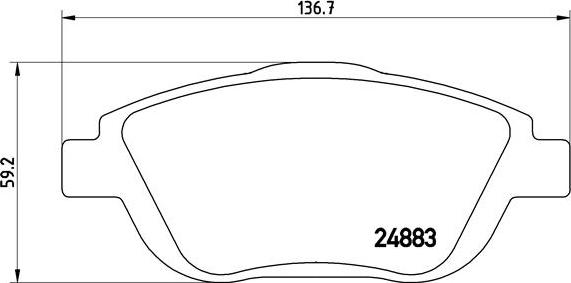 Brembo P 61 103X - Bremžu uzliku kompl., Disku bremzes adetalas.lv