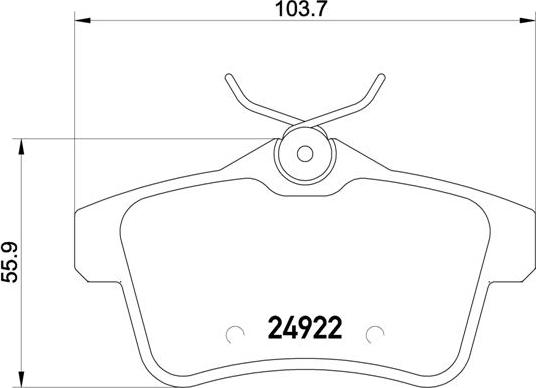 Brembo P 61 114 - Bremžu uzliku kompl., Disku bremzes adetalas.lv