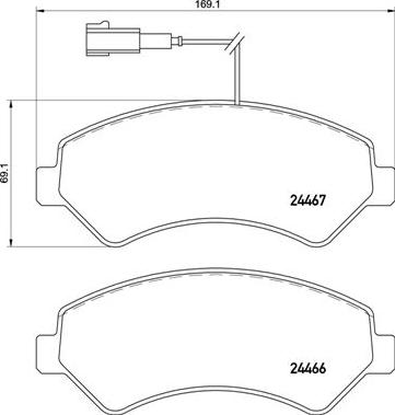 Brembo P 61 118 - Bremžu uzliku kompl., Disku bremzes adetalas.lv