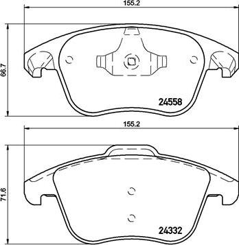 Brembo P 61 117 - Bremžu uzliku kompl., Disku bremzes adetalas.lv