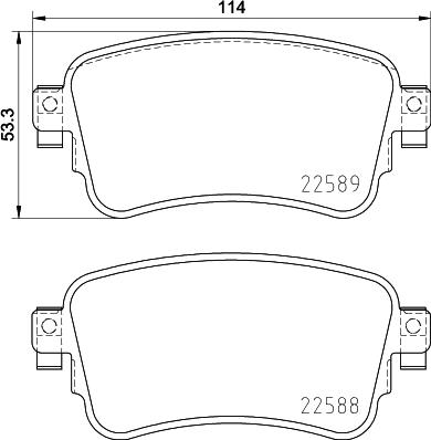 Brembo P 61 133 - Bremžu uzliku kompl., Disku bremzes adetalas.lv