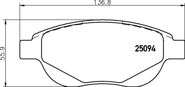 Brembo P 61 137 - Bremžu uzliku kompl., Disku bremzes adetalas.lv