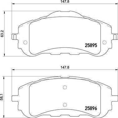 Brembo P 61 120 - Bremžu uzliku kompl., Disku bremzes adetalas.lv