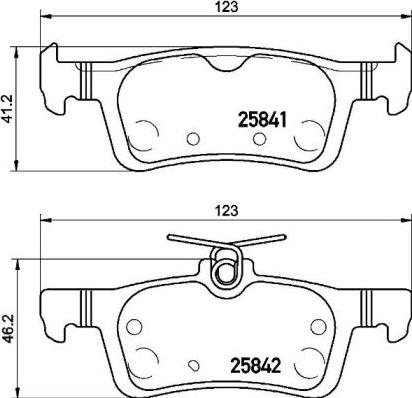 Brembo P 61 121 - Bremžu uzliku kompl., Disku bremzes adetalas.lv