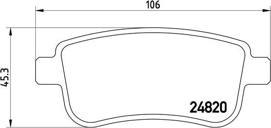 Brembo P 68 041 - Bremžu uzliku kompl., Disku bremzes adetalas.lv