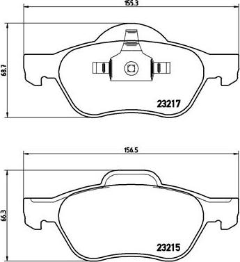 Brembo P 68 048 - Bremžu uzliku kompl., Disku bremzes adetalas.lv