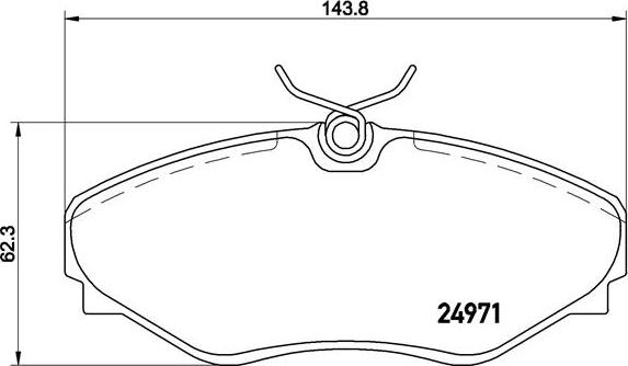 Brembo P 68 055 - Bremžu uzliku kompl., Disku bremzes adetalas.lv