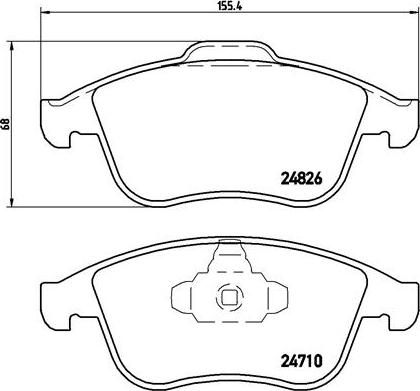 Brembo P 68 052 - Bremžu uzliku kompl., Disku bremzes adetalas.lv