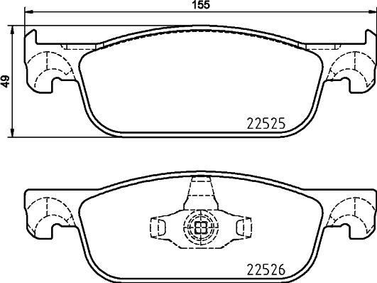 Brembo P 68 065X - Bremžu uzliku kompl., Disku bremzes adetalas.lv