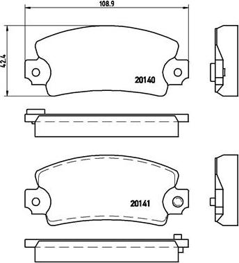 Brembo P 68 004 - Bremžu uzliku kompl., Disku bremzes adetalas.lv