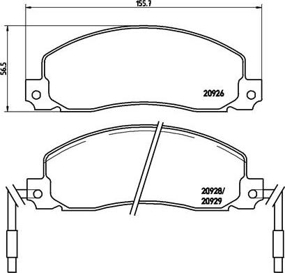 Brembo P 68 006 - Bremžu uzliku kompl., Disku bremzes adetalas.lv