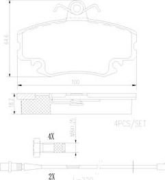 Brembo P68008N - Bremžu uzliku kompl., Disku bremzes adetalas.lv