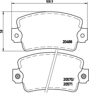 Brembo P 68 007 - Bremžu uzliku kompl., Disku bremzes adetalas.lv