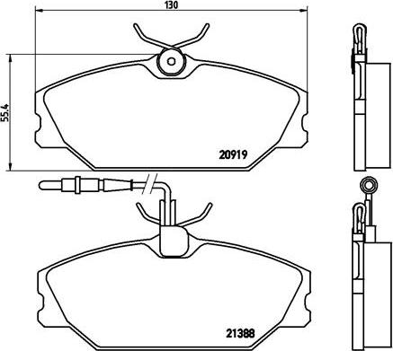 Brembo P 68 014 - Bremžu uzliku kompl., Disku bremzes adetalas.lv