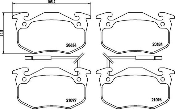 Brembo P 68 015 - Bremžu uzliku kompl., Disku bremzes adetalas.lv