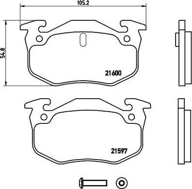 Brembo P 68 018 - Bremžu uzliku kompl., Disku bremzes adetalas.lv