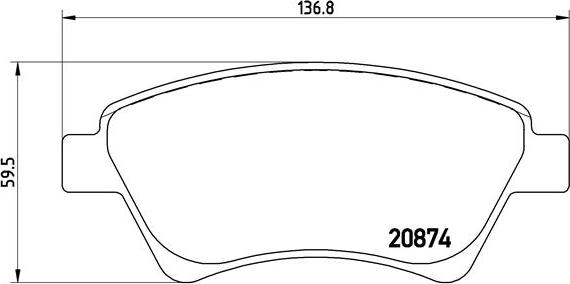 Brembo P 68 034 - Bremžu uzliku kompl., Disku bremzes adetalas.lv